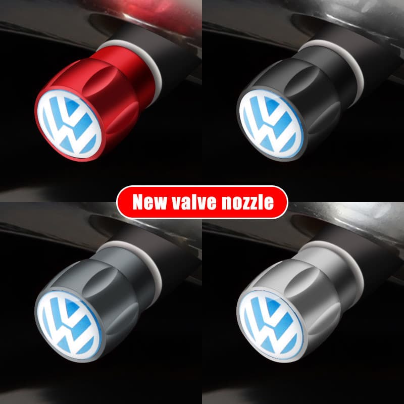4 Pçs/set Tampas Da Válvula Do Pneu Roda Carro Ar À Prova De Poeira Capa Para Volkswagen VW ABT GTI OZ SR Rline Sharan T