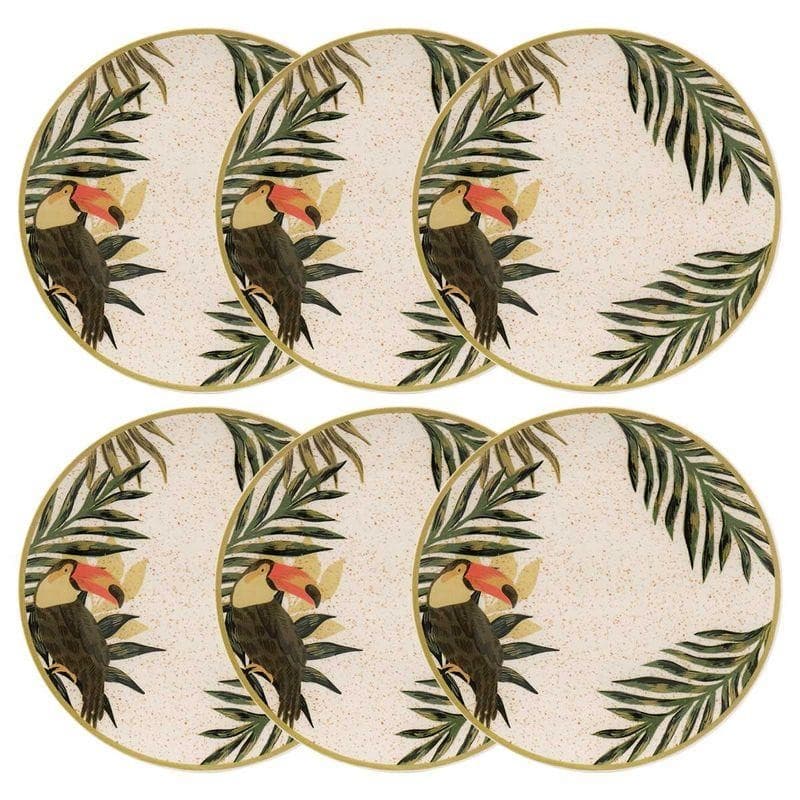 Jogo de 6 Pratos Rasos 26 cm Oxford Unni Tropicano