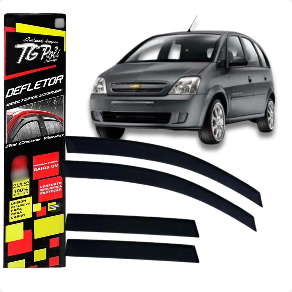 Calha de Chuva Defletor Chevrolet Meriva 2003 A 2012 4 Portas Original TG Poli