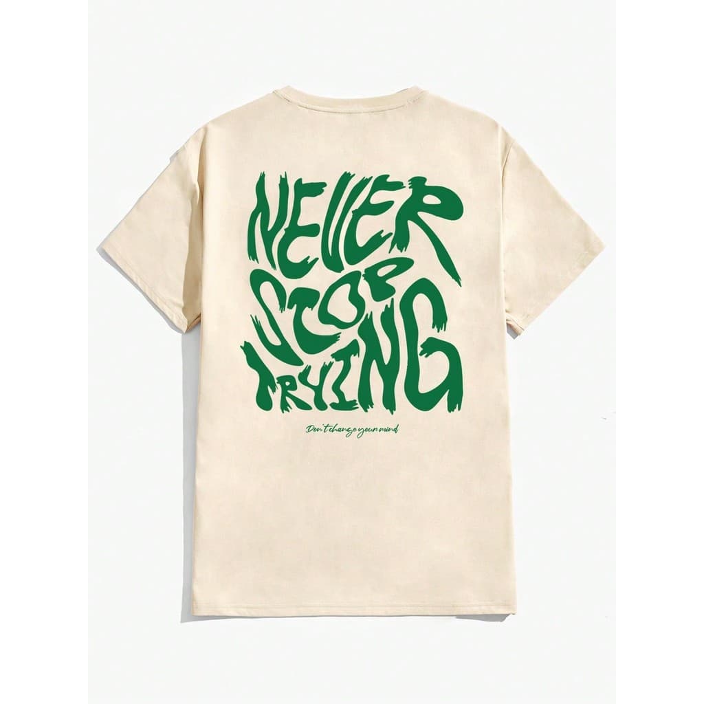 Camiseta  Never Stop Trying Streetwear Camisa Unissex Lançamento 100% Algodão