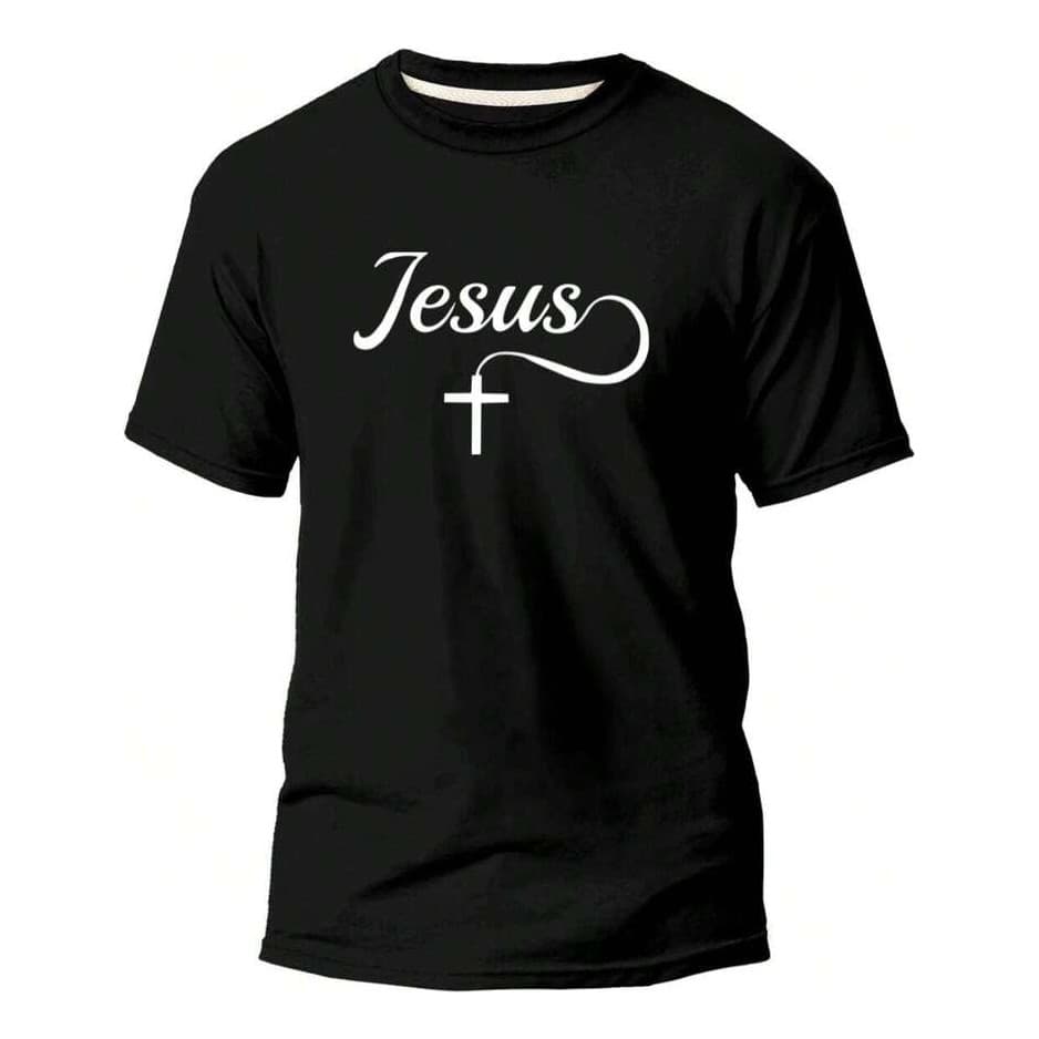 Camiseta Religiosa Jesus Com Cruz - Unissex Algodão