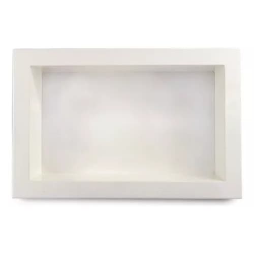 Nicho de Embutir em Mármore Sintético Branco 30x50cm 2 LEDs