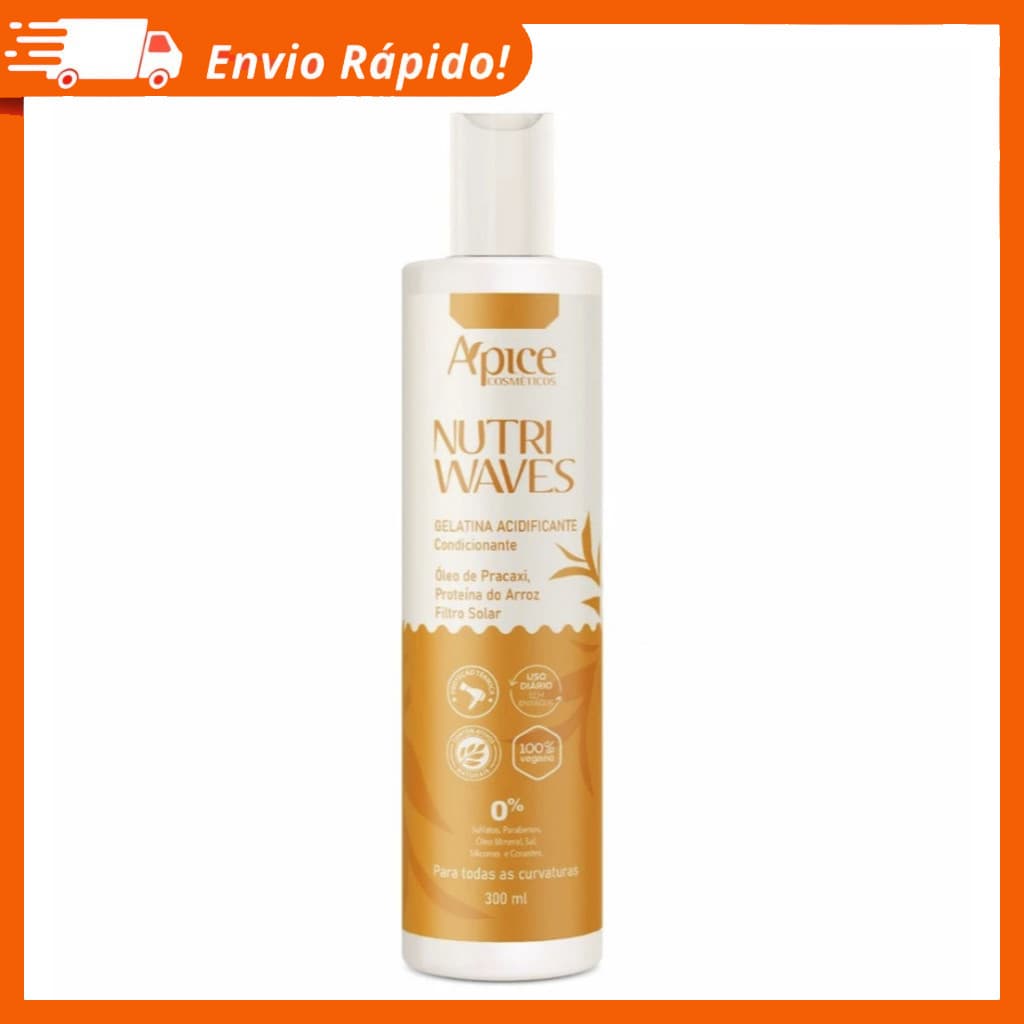 Gelatina Acidificante Condicionante Nutri Waves Apice Cosmeticos 300ml - Apse