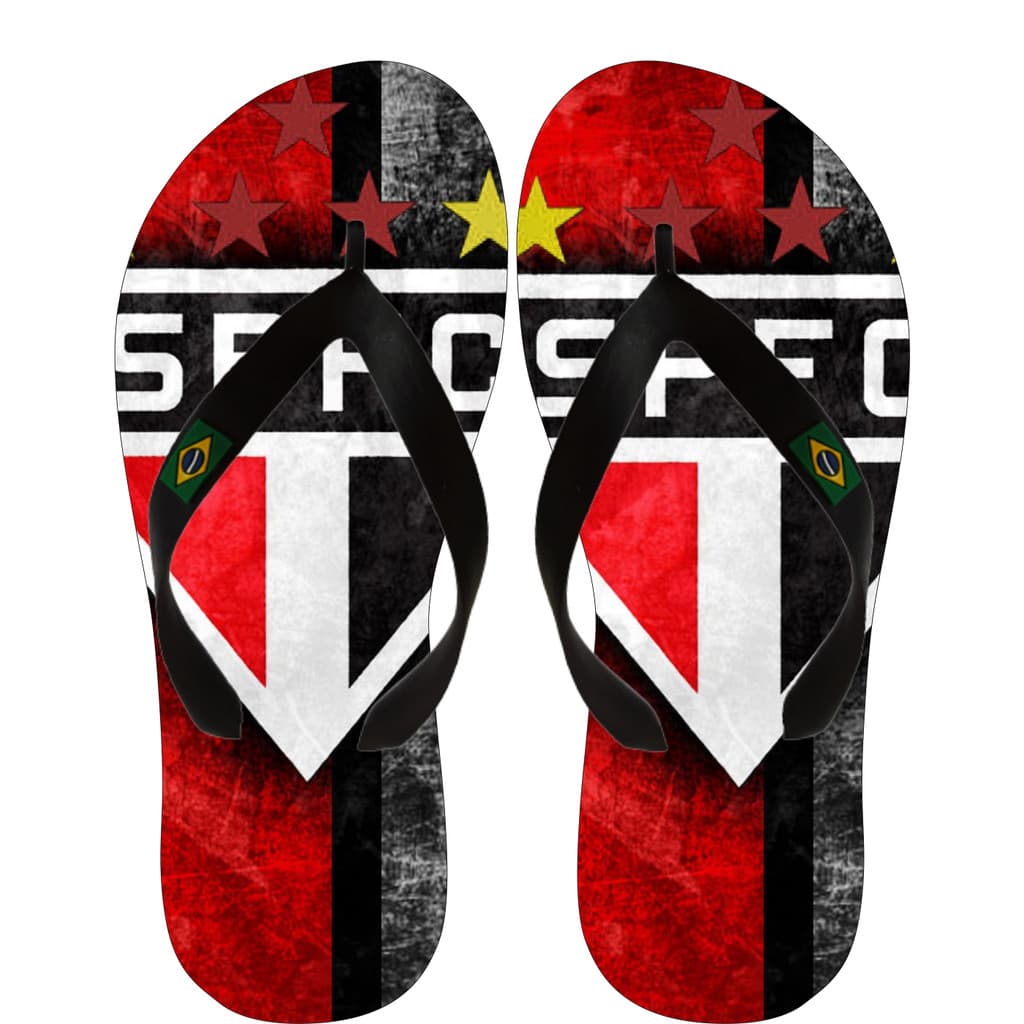 Chinelo São Paulo Personalizado Unissex Adulto e Infantil