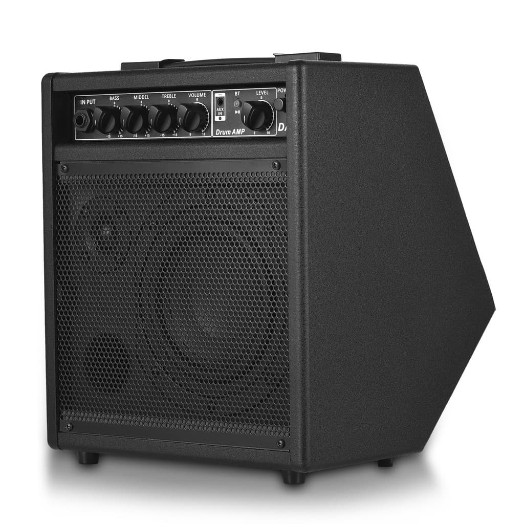 Alto-Falante De Tambor Eletrônico 25W Portátil BT Practice Drum Amplificador Para Bateria Elétrica Teclado Guitarras De
