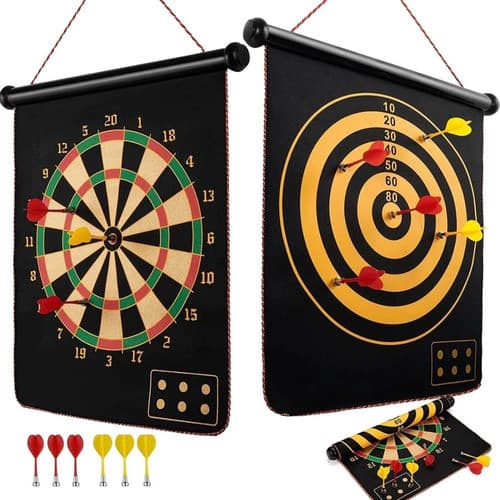 Jogo De Dardos Magnéticos Acerte O Alvo Dupla Face C/6 Dardo