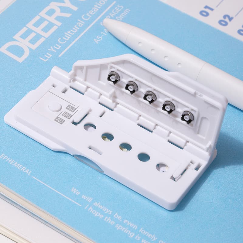 KW-triO Ultrafino Pequeno Portátil Perfurador De 5 Furos Para Papel A4 A5 B5