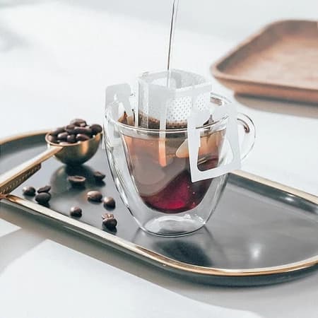 100 Unidades Filtro de Café Portátil Saco Filtrante Coador Pequeno Mini Coador Envelope