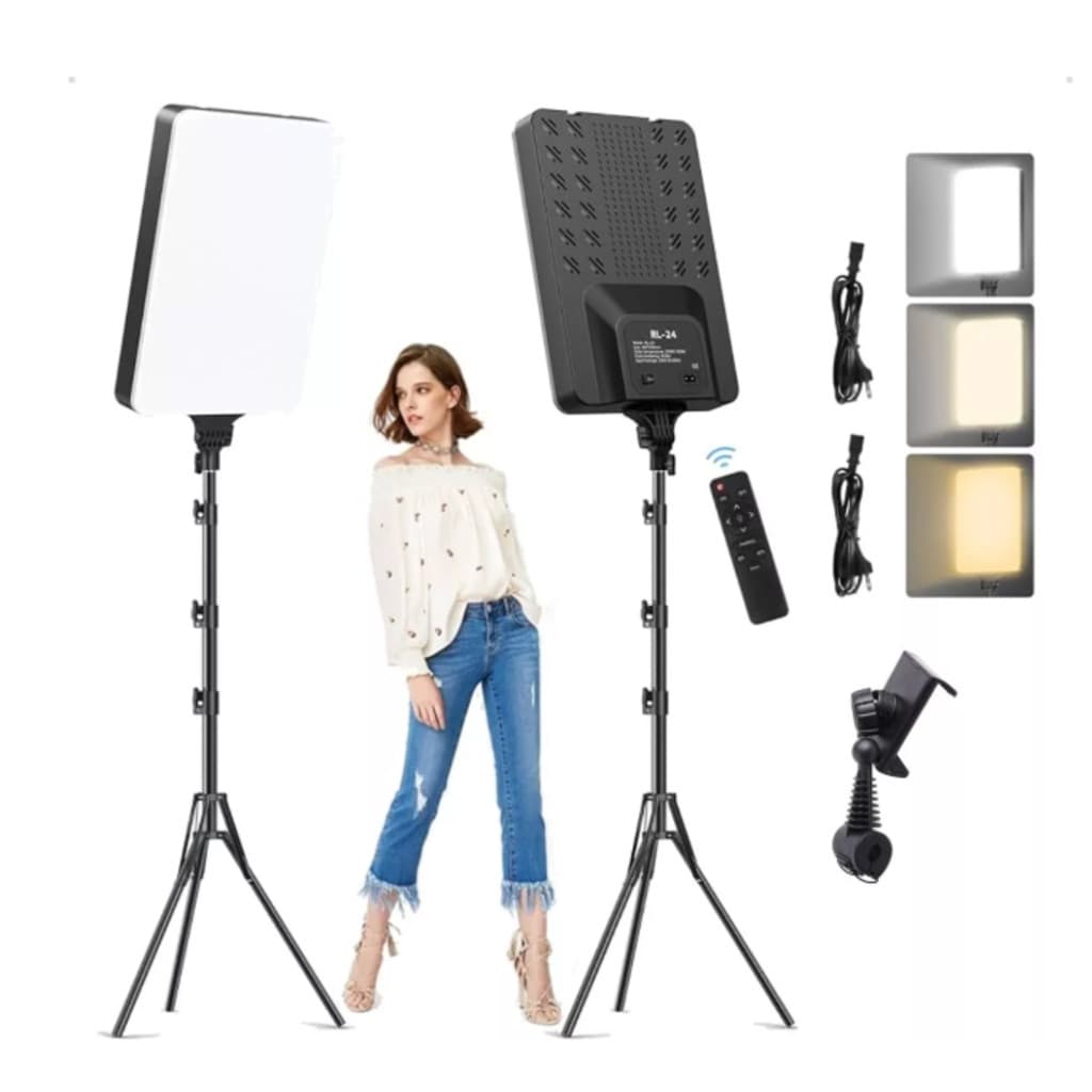 Ring Light Iluminador Led Foto Video Profissional 16 Polegadas Celular Tripé de 210cm