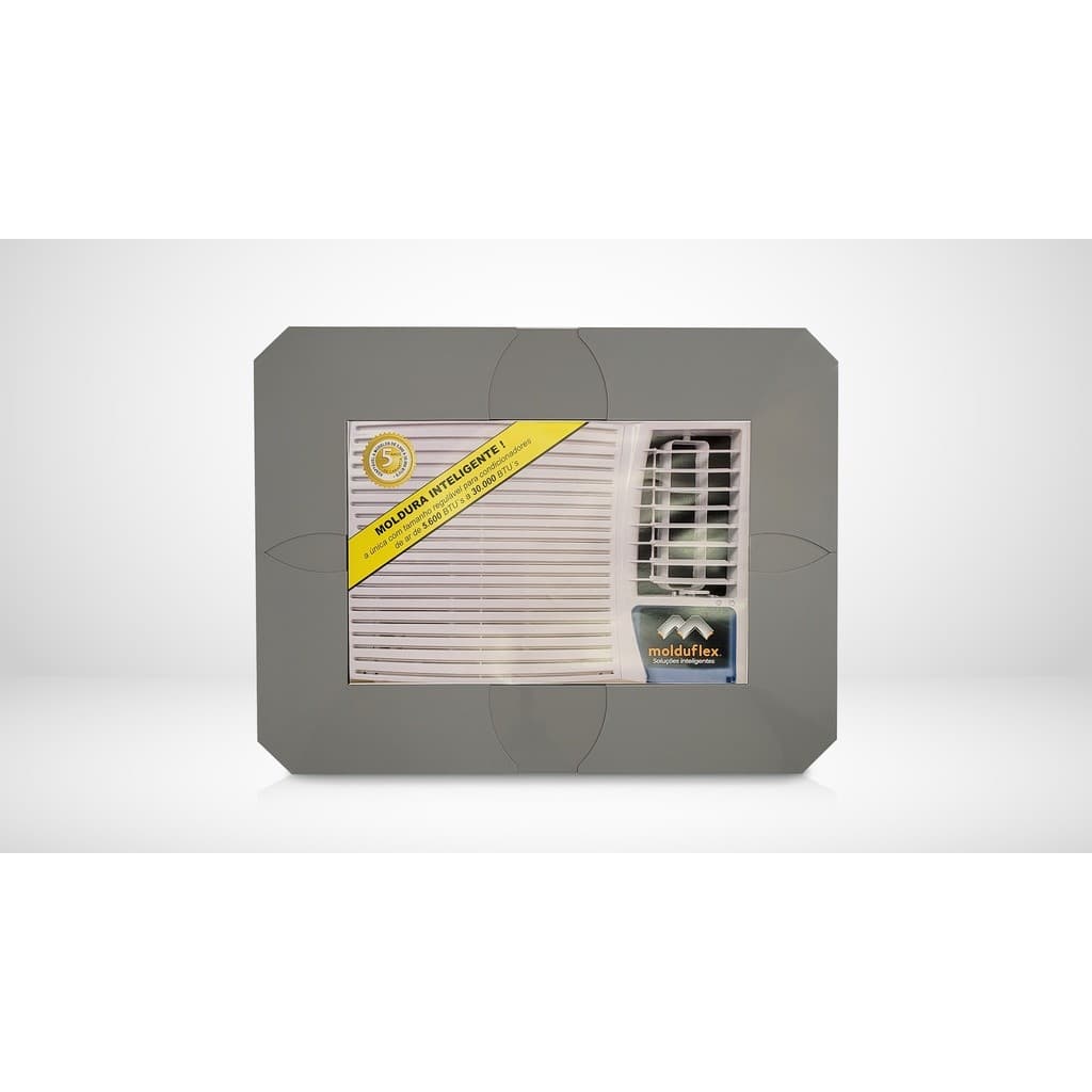 Moldura Para Ar Condicionado Regulável Cinza De 5600 A 30.000btus
