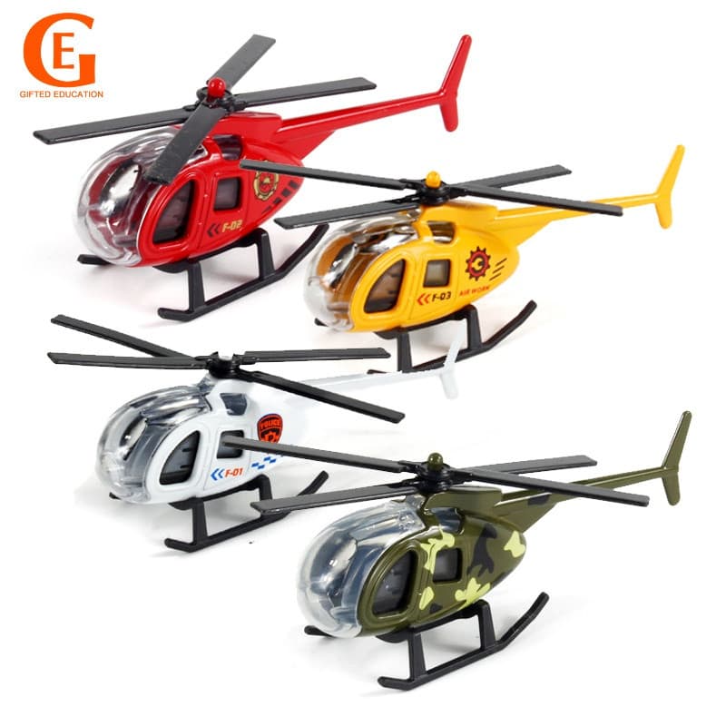 Mini Helicóptero Metalizado Simulação Q, Enfeite e Brinquedo Infantil