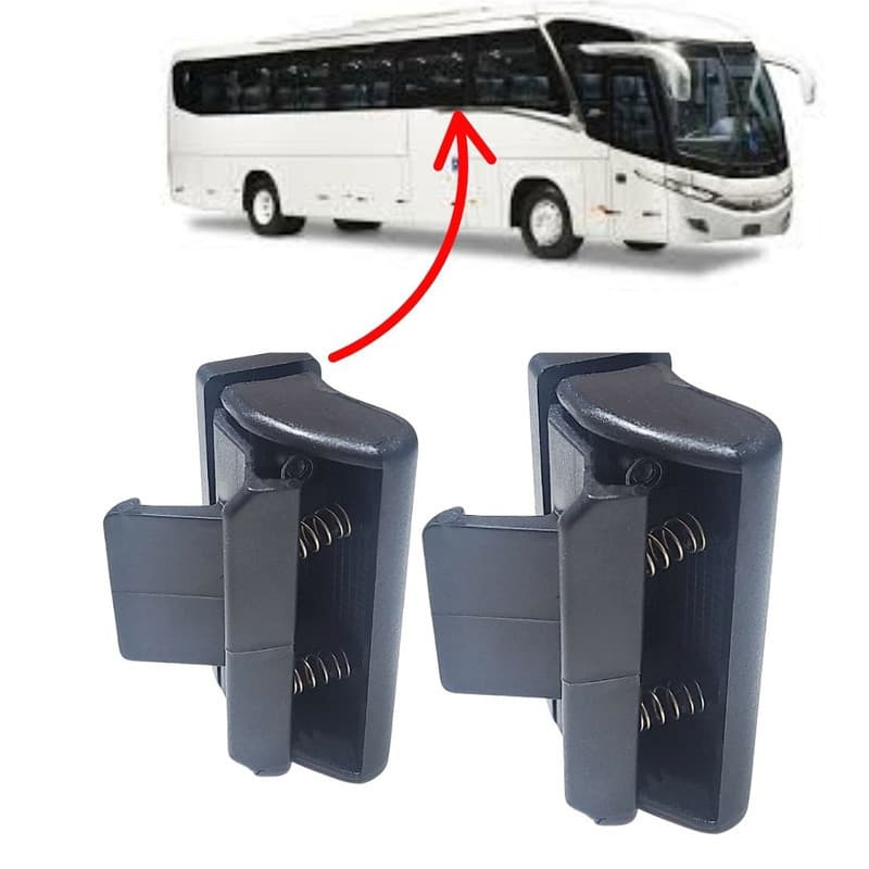 KIT 2 PUXADOR DE JANELA COMPLETOPARA ONIBUS PARA ONIBUS MOTOR HOME MICRO-ONIBUS MARCOPOLO VOLARE TODOS MODELOS
