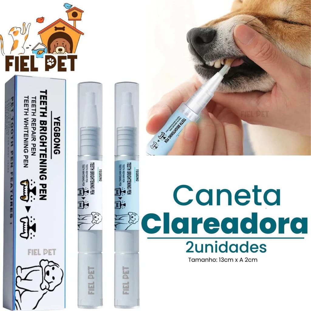 Caneta Limpadora De Dentes 2 unidades Animais Domésticos Cachorro e Gatos Gel Removedor de Tártaro