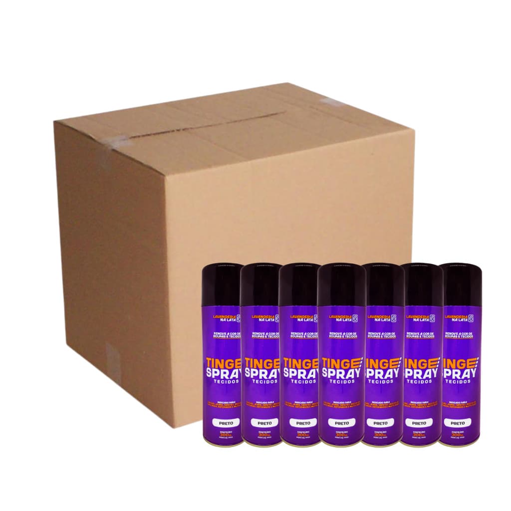 Kit 24 Tinta de Tecidos Roupas Estofados Carpetes - Tingespray 300ml