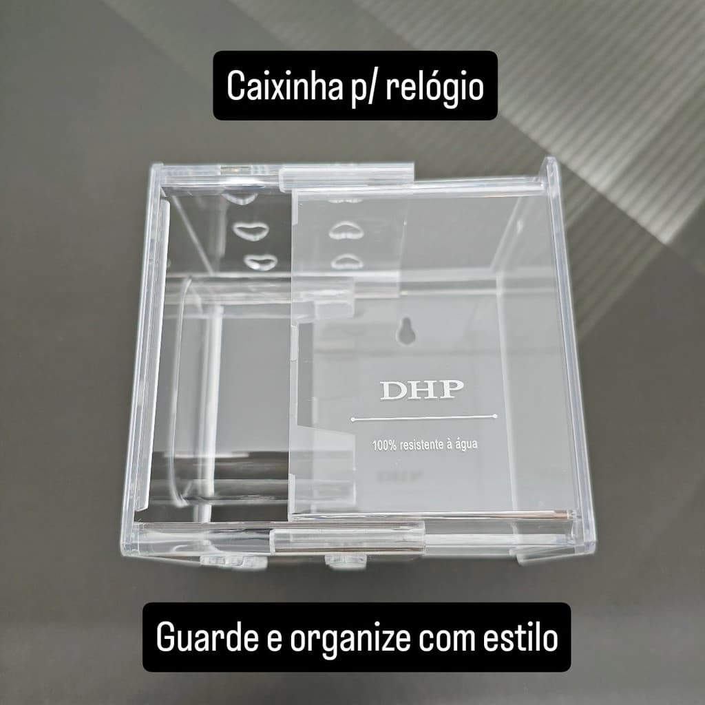 Caixinha Caixa de Acrílico Resistente para Relógio Presente Revenda Atacado