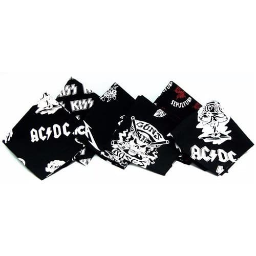 Kit 4 Lenços Bandana Banda Rock Bandeira Inglaterra Caveira