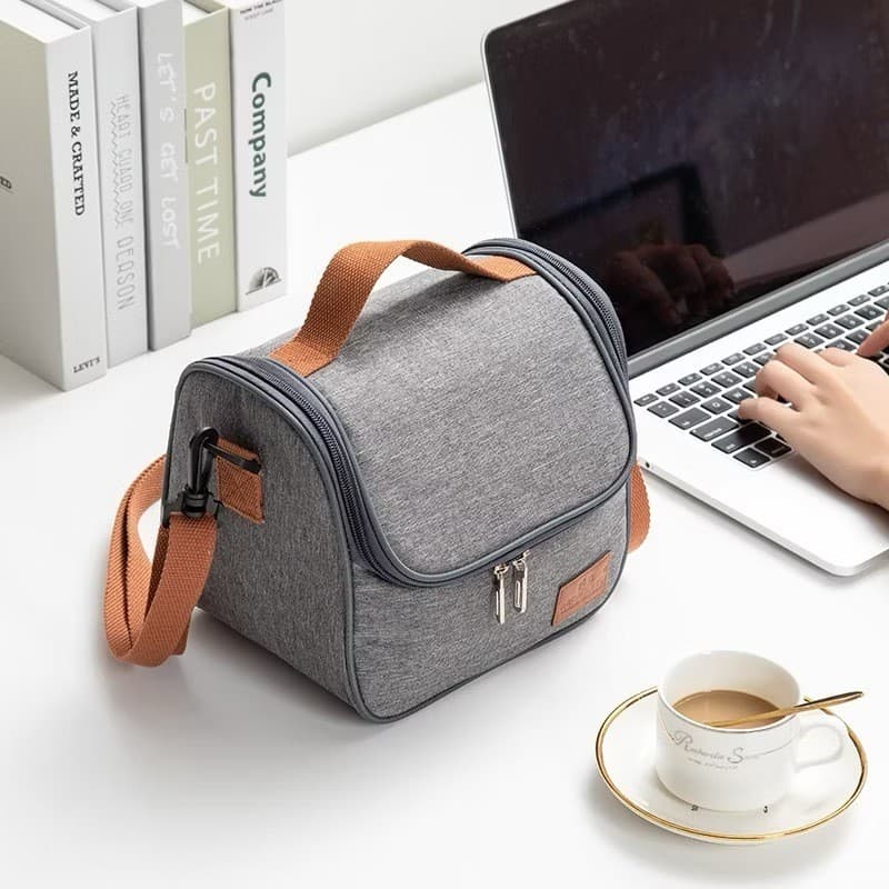 Bolsa Térmica Com Alça Feminina Masculina Marmita Lanche Bebida Lancheira Portátil Fitness-Radimi