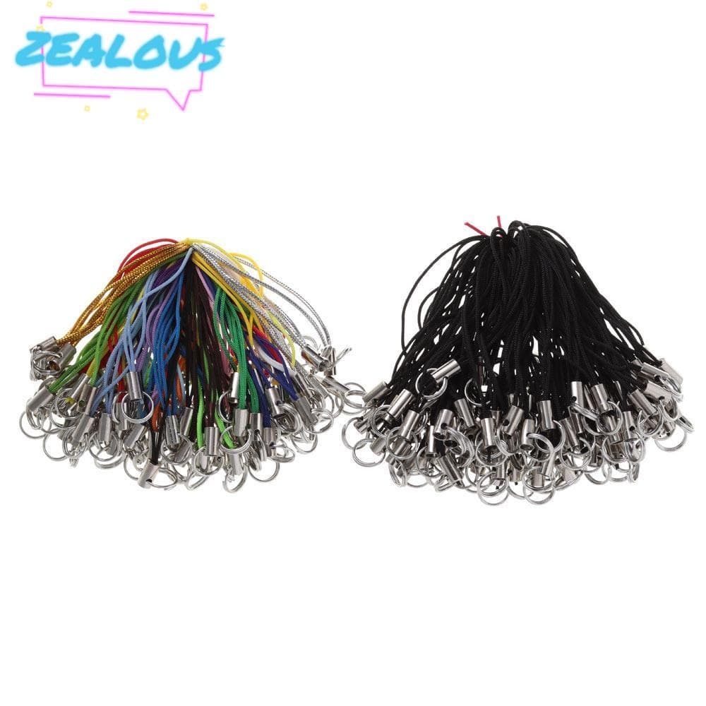ZEALOUSSS 100 Peças Cordão De Anel De Telefone Joias Artesanais Móvel Brinquedos Pingente Clipes