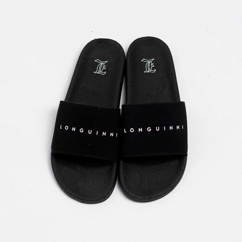 Chinelo Slide Longuinni Classic Retro Preto