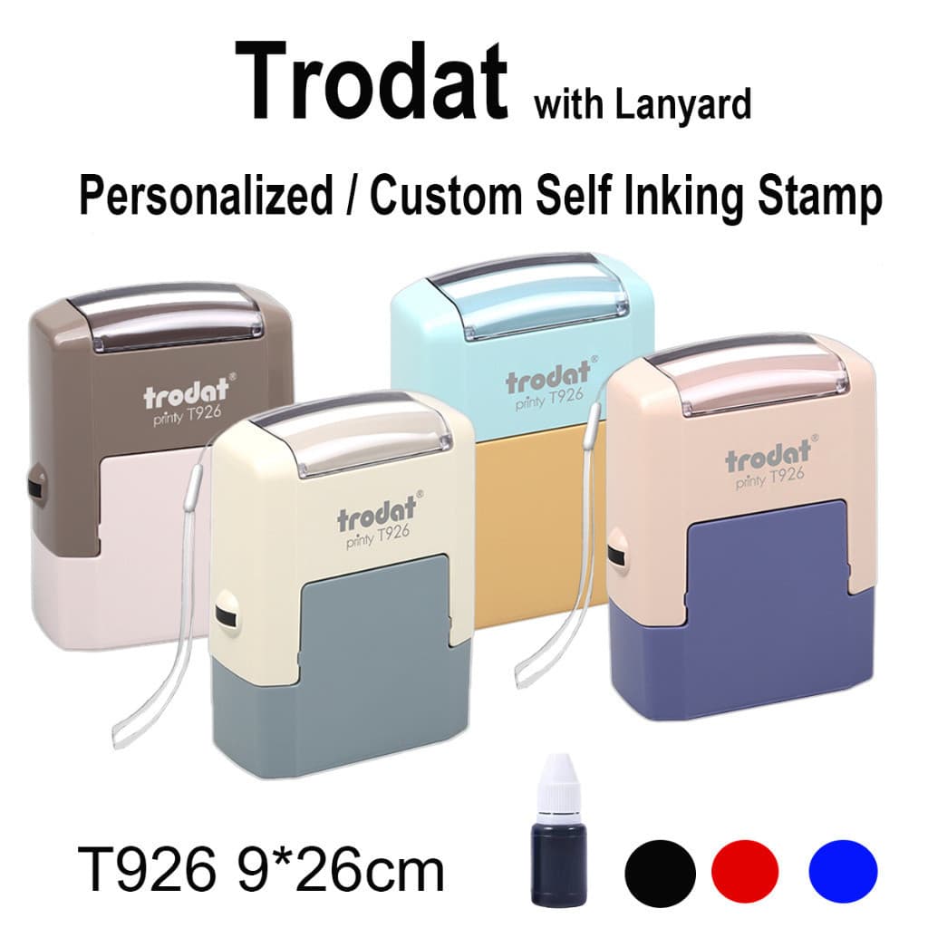 TRODAT T926 Macaroon [tinta livre] com cordão personalizado Auto tinta carimbo personalizado/assinatura posição carimbo