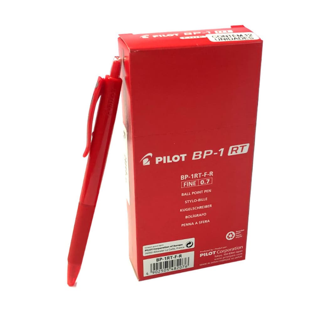 Caneta Pilot  BP-1 RT-M-R | Vermelha Cx C/12