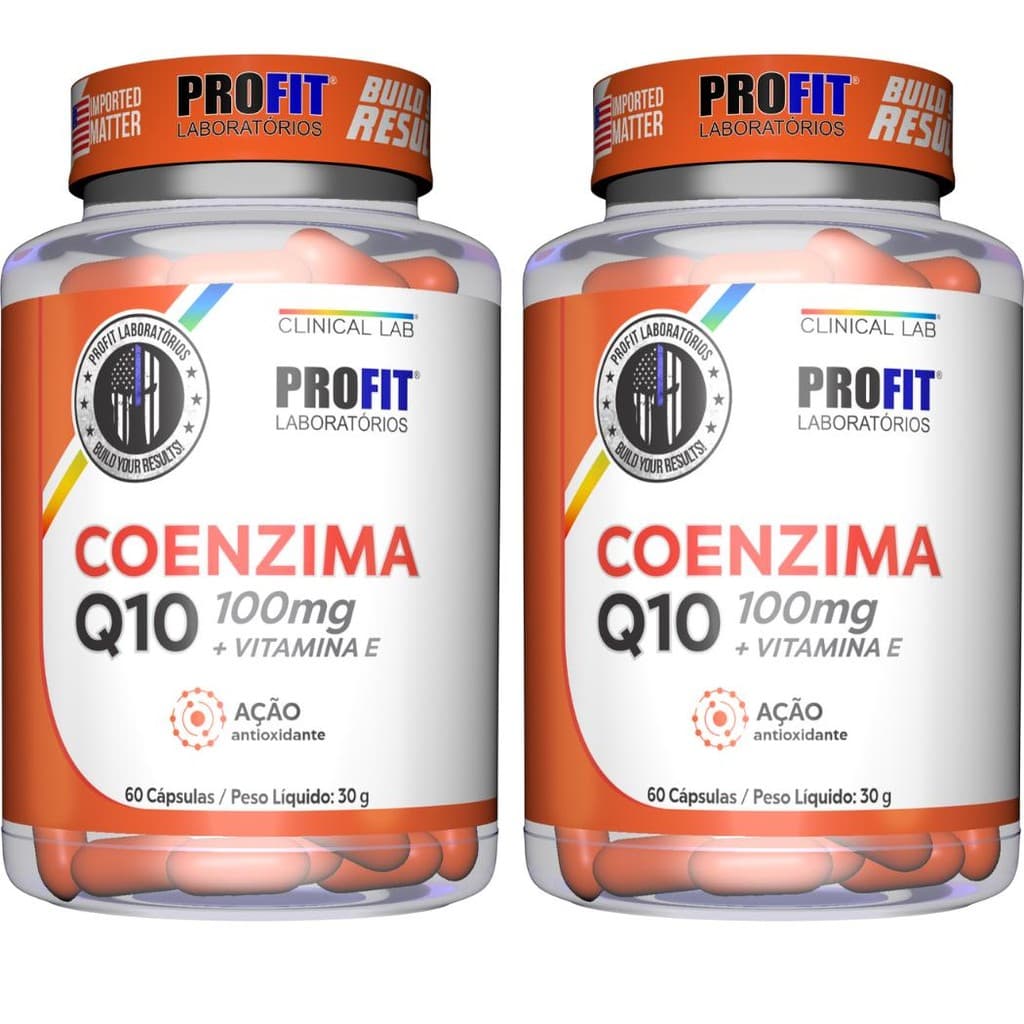 Kit 2x Coenzimas Q10 100mg - 60 Caps - Profit Laboratórios