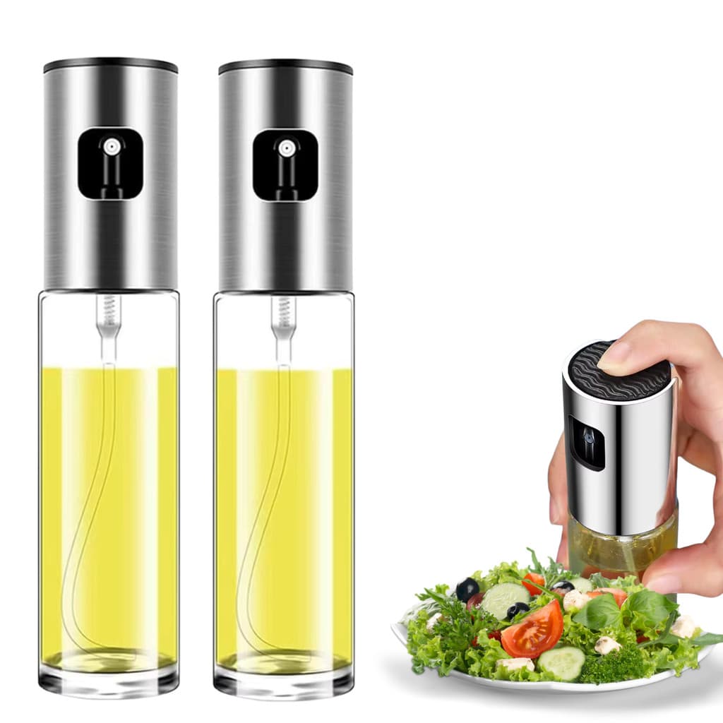 Kit 2 Spray Borrifador De Azeite 100ML De Vidro Vinagre Óleo Shoyo De Cozinha