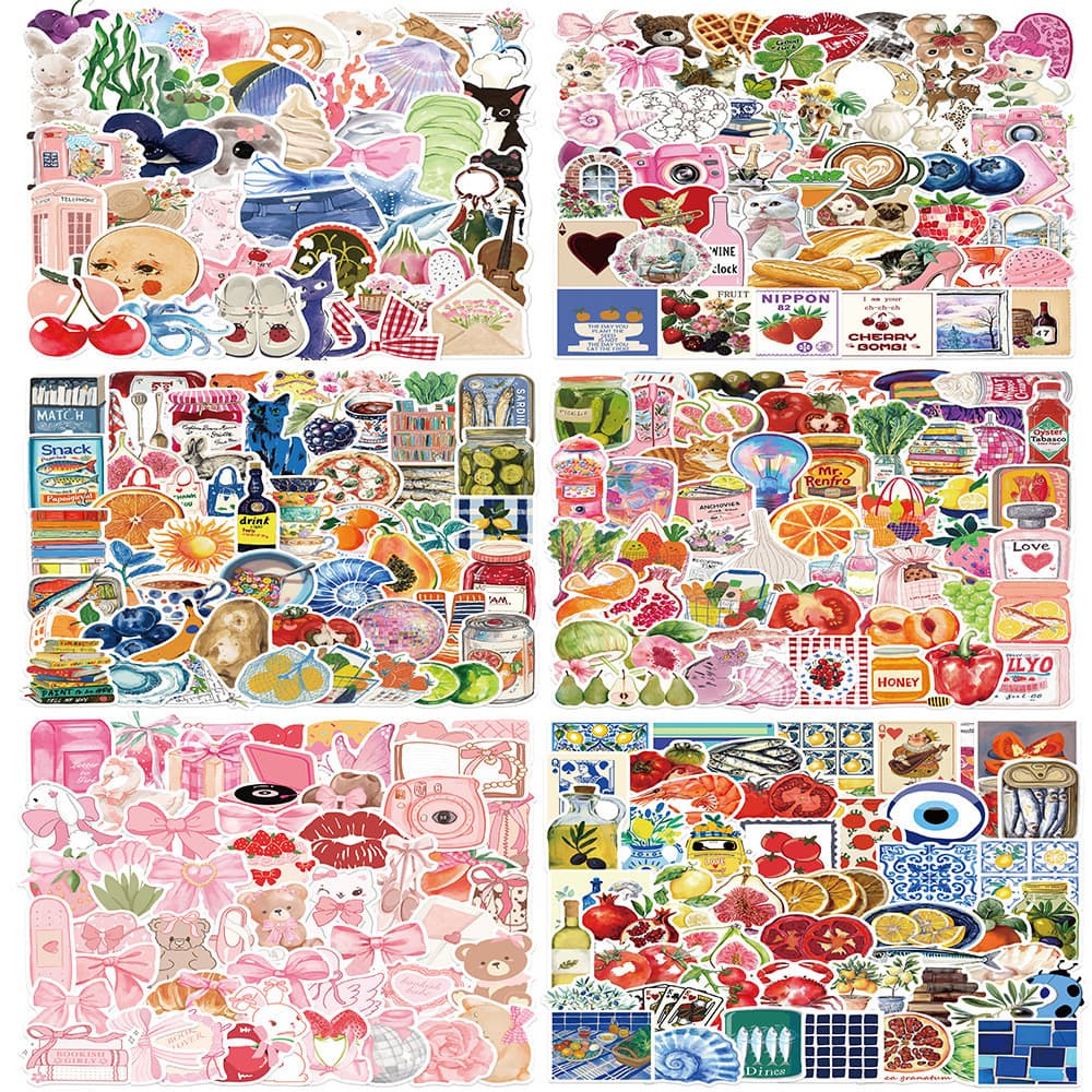 50 Unidades De Adesivos Estéticos Rosa Graffiti-Decoração DIY À Prova D'água Para Guitarras , Notebooks E Bagagem