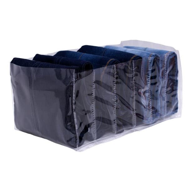 Kit 04 Organizadores De Gaveta Para Calça Jeans Cristal