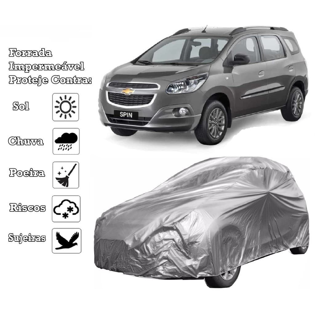 Capa Cobrir Carro Chevrolet Spin Forrada e 100% Impermeável