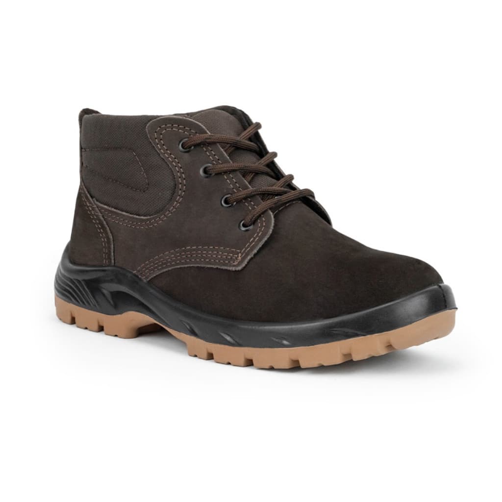 Bota Botina Nobuck Trabalho De Segurança Bico Pvc Crival