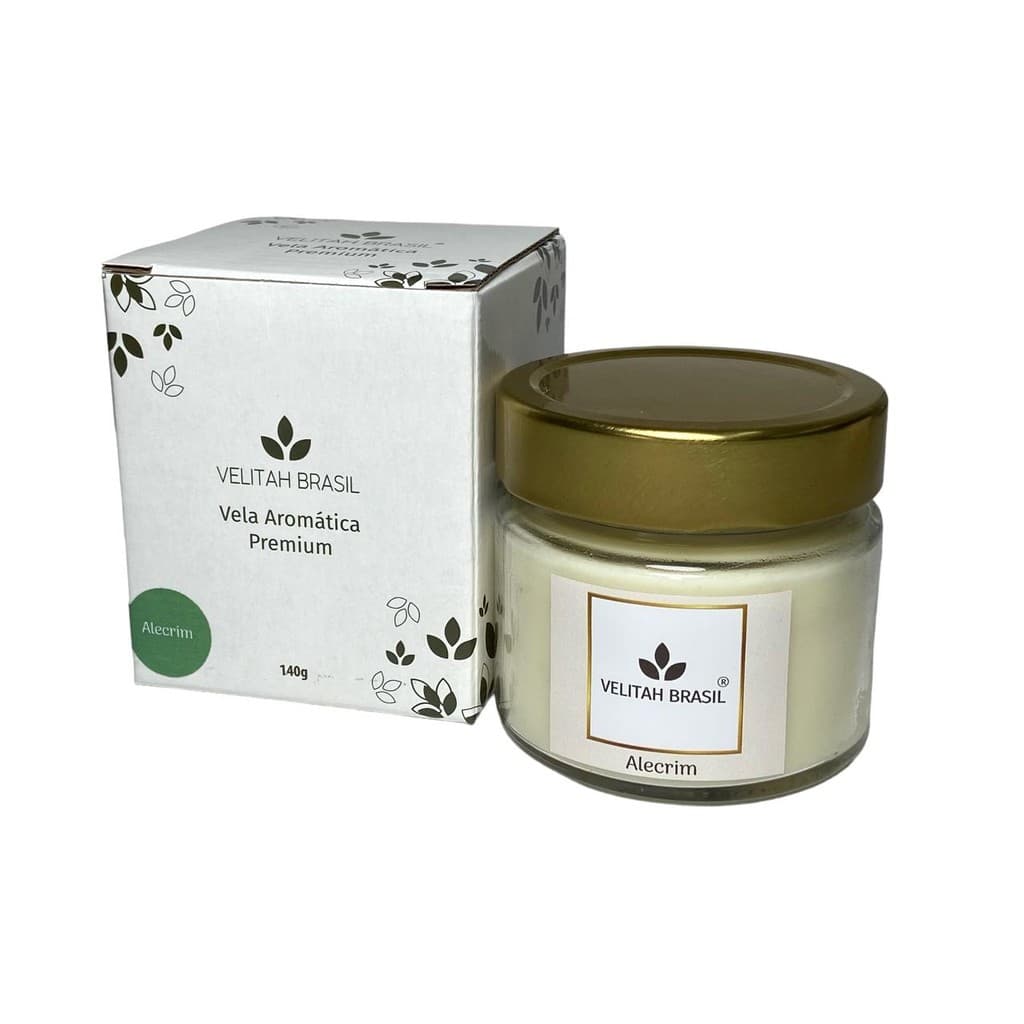 Vela Aromática Premium Alecrim 140g 30h Velitah Brasil