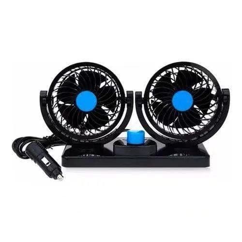 Ventilador Automotivo Duplo Com Ajuste P/ carro Caminhão 12v NO-9333
