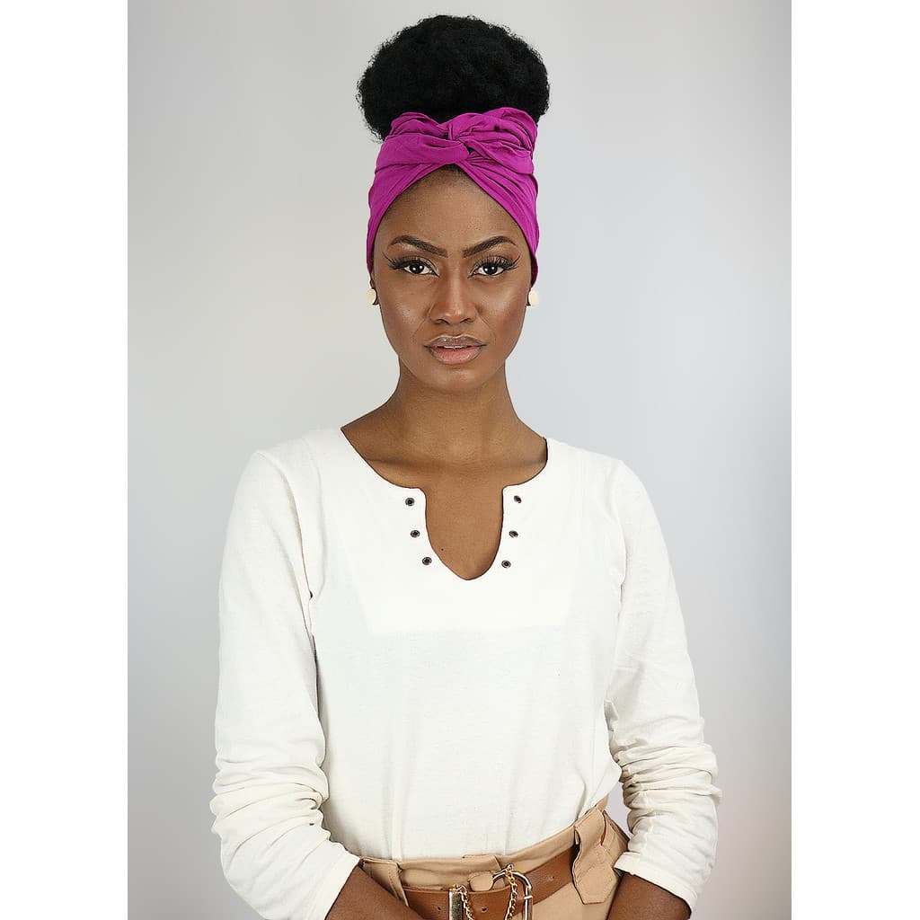 Turbante Aramado Viscose - Rosa Fucsia