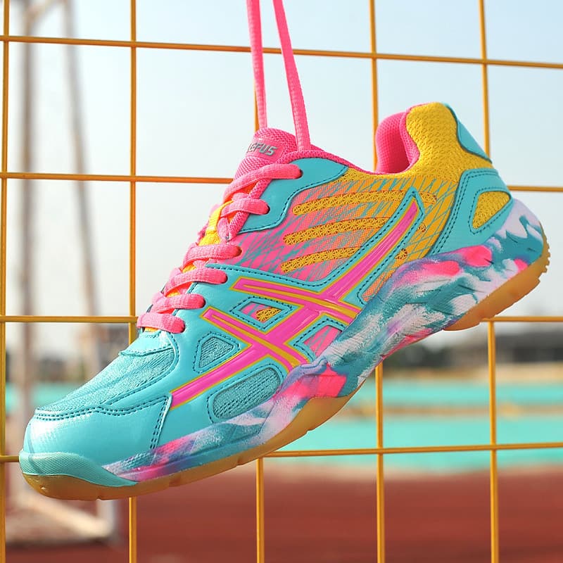 Sapatos de Badminton de alta elasticidade sapatos femininos masculinos absorção de choque antiderrapante primavera verão