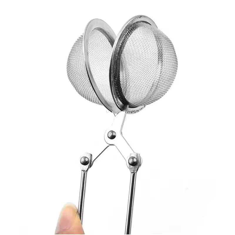 Infusor Chá Ervas Peneira Coador Aço Inox Reutilizável 16cm