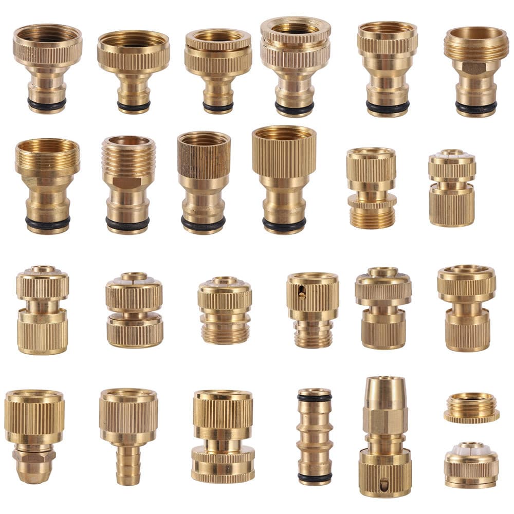 1/2 " 3/4 " 1 " Rosca De Latão Conector Rápido M22/24 Encaixe De Mamilo Adaptador De Torneira De Jardim Reparo De Tubula