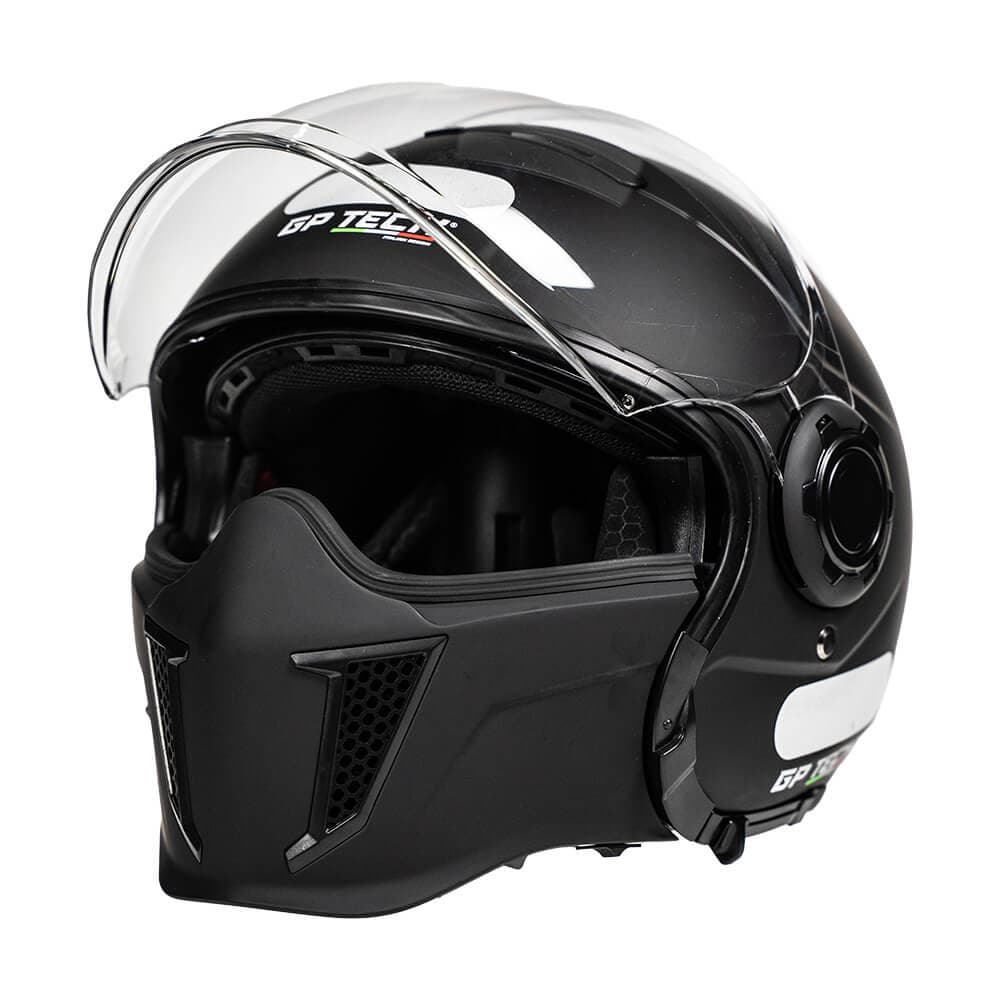Capacete Moto Gp Tech Zoom Monocolor Preto Fosco Aberto