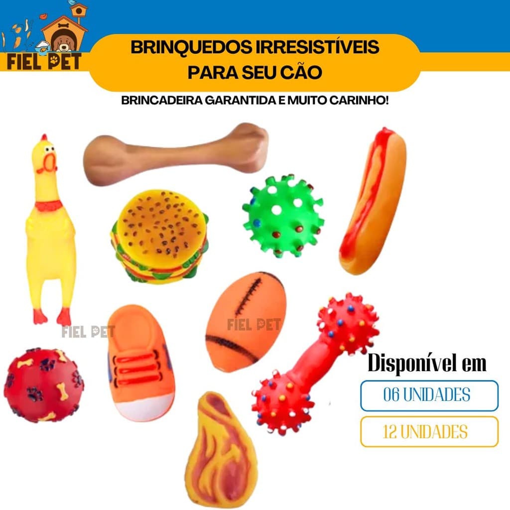 Brinquedo Pet Kit Mordedores Para Cachorro Pet Borracha Misto