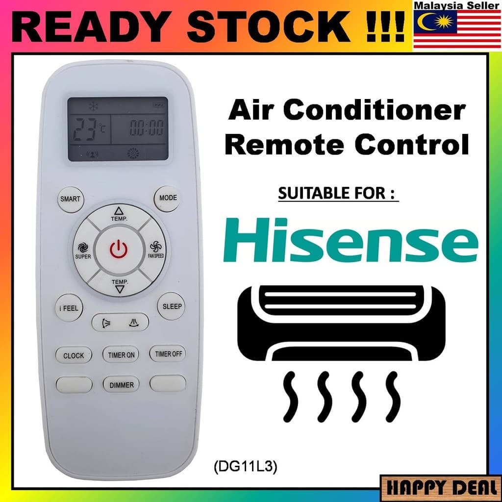Substituição De Controle Remoto Do Ar Condicionado HISENSE Air Cond Aircon Aircond