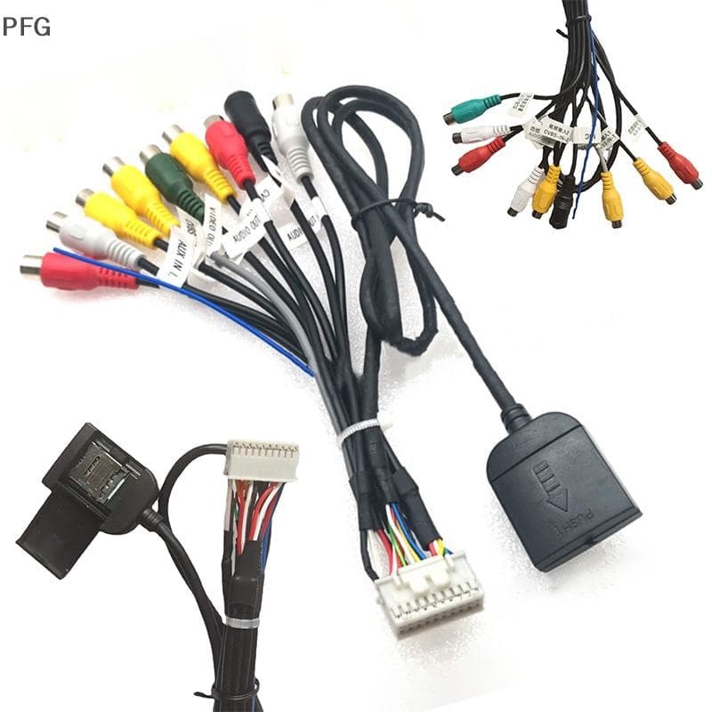 PFG Saída De Rádio Do Carro Fio Chicote Fiação Conector Adaptador Cabo 4G SIM Slot Para + Antena 4G FG
