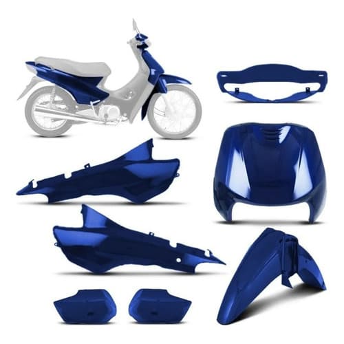 Kit Carenagem Honda Biz 100cc 1998 Até 2005 Todas Cores Disponiveis Pronta Entrega Cromo Forte