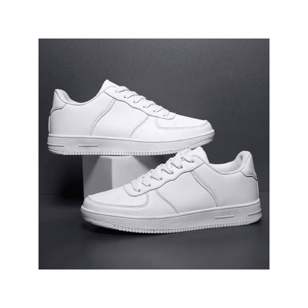 Tênis Feminino Branco Preto Casual Skate Lançamento Envio Imediato