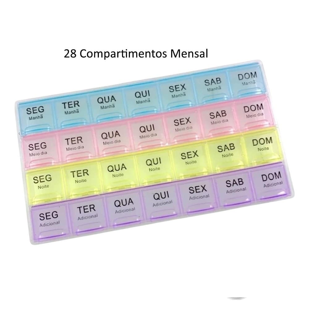 Porta Comprimidos Organizador de Remédios Semanal
