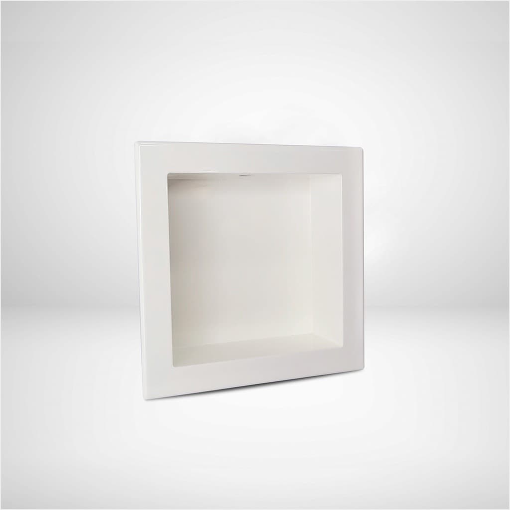 Nicho de Embutir em Mármore Sintético Branco 30x30cm
