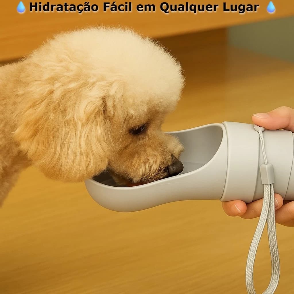 Bebedouro Tigela Pets Refresca Sede Passeios Lazer Silicone Caminhadas Dobrável Viagens Água