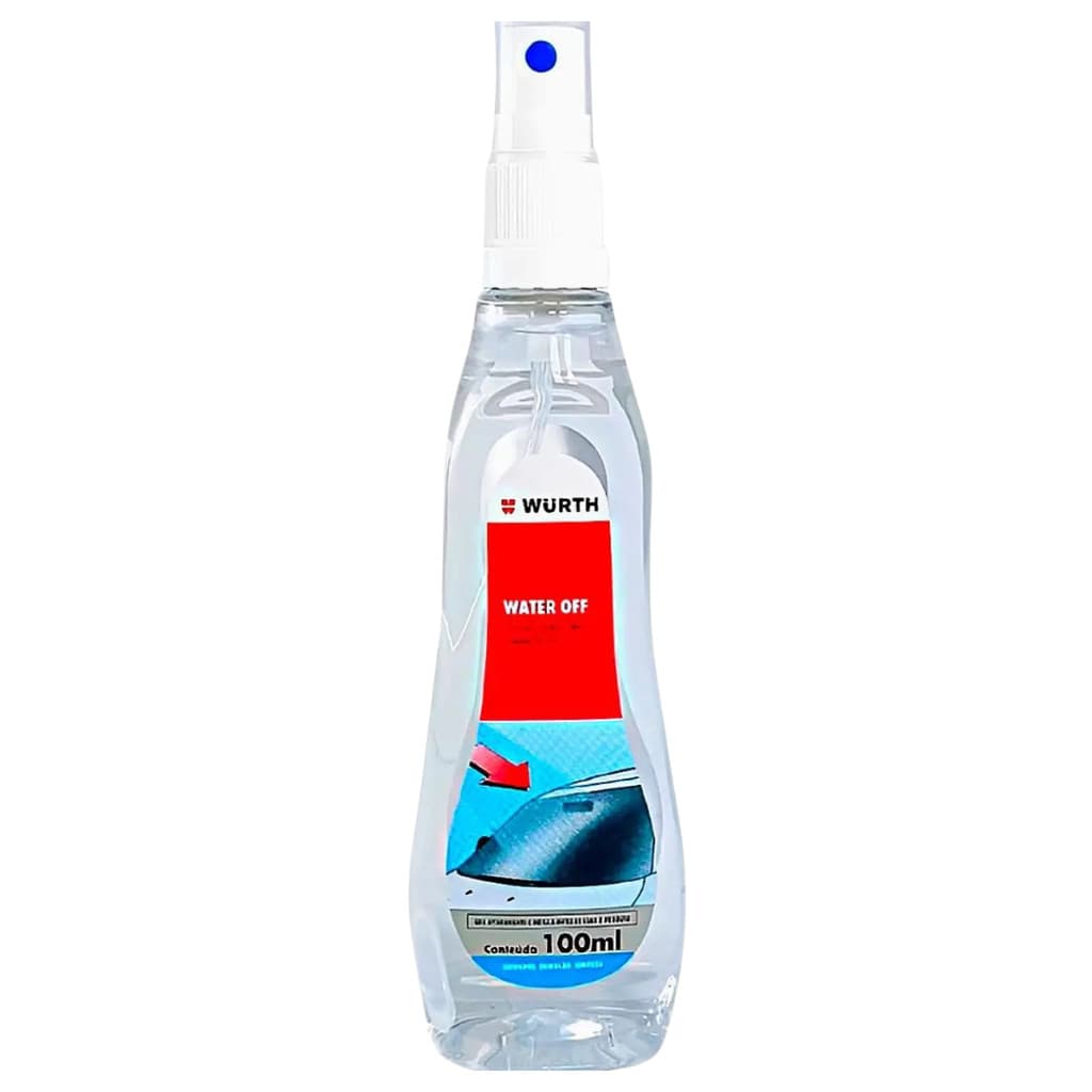 REPELENTE DE ÁGUA WATER OFF 100ML WURTH PARA VIDROS AUTOMOTIVOS E BOX