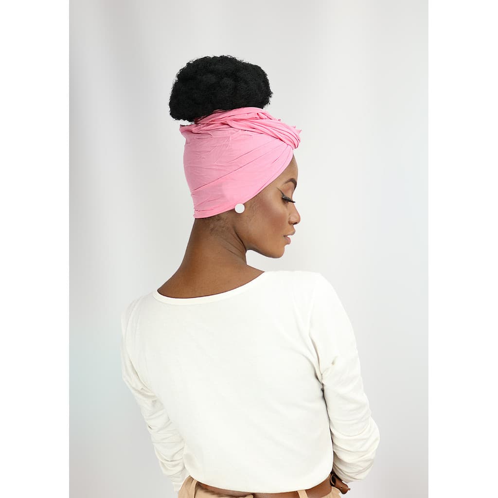 Turbante Aramado Viscose Liso - Rosa Bebê | Mundo Afro Perfecta