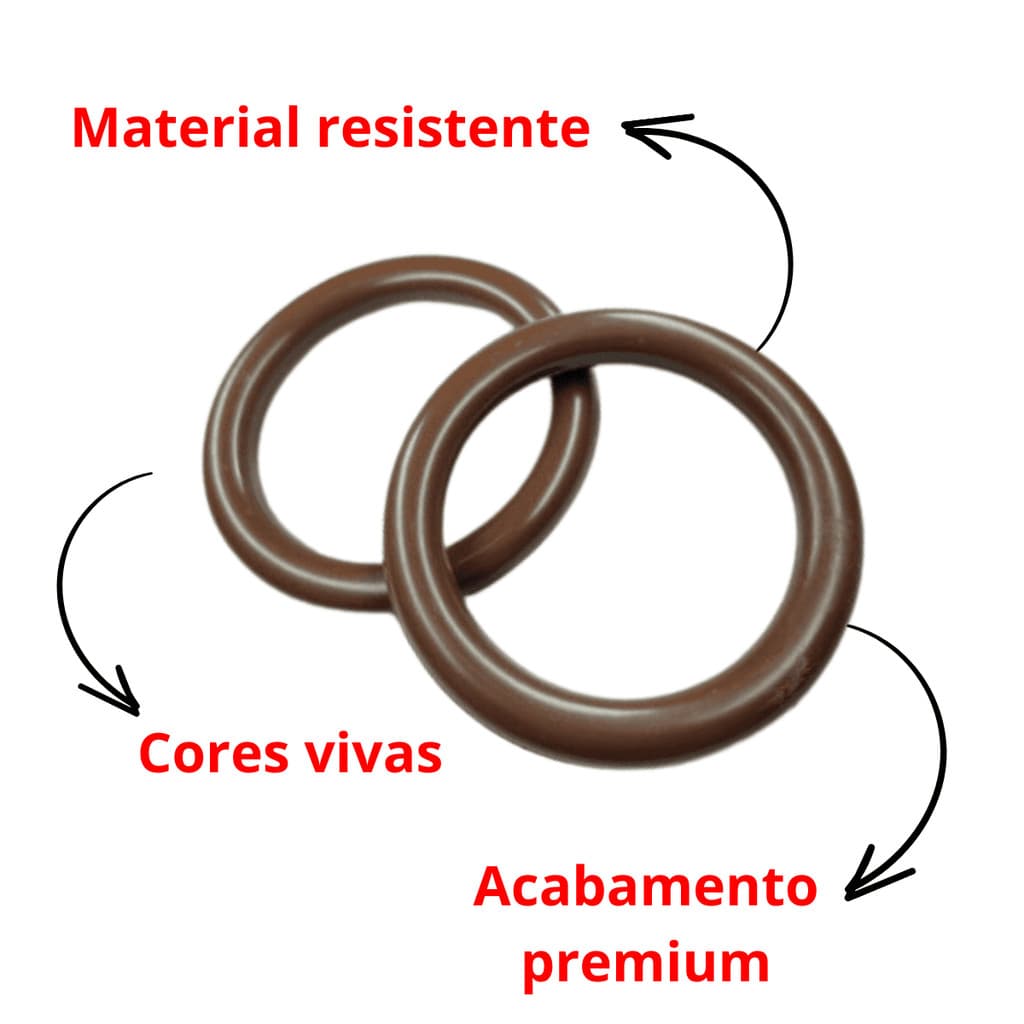 Kit 50 Argolas plástica cortina média19mm Artesanato/Decoração