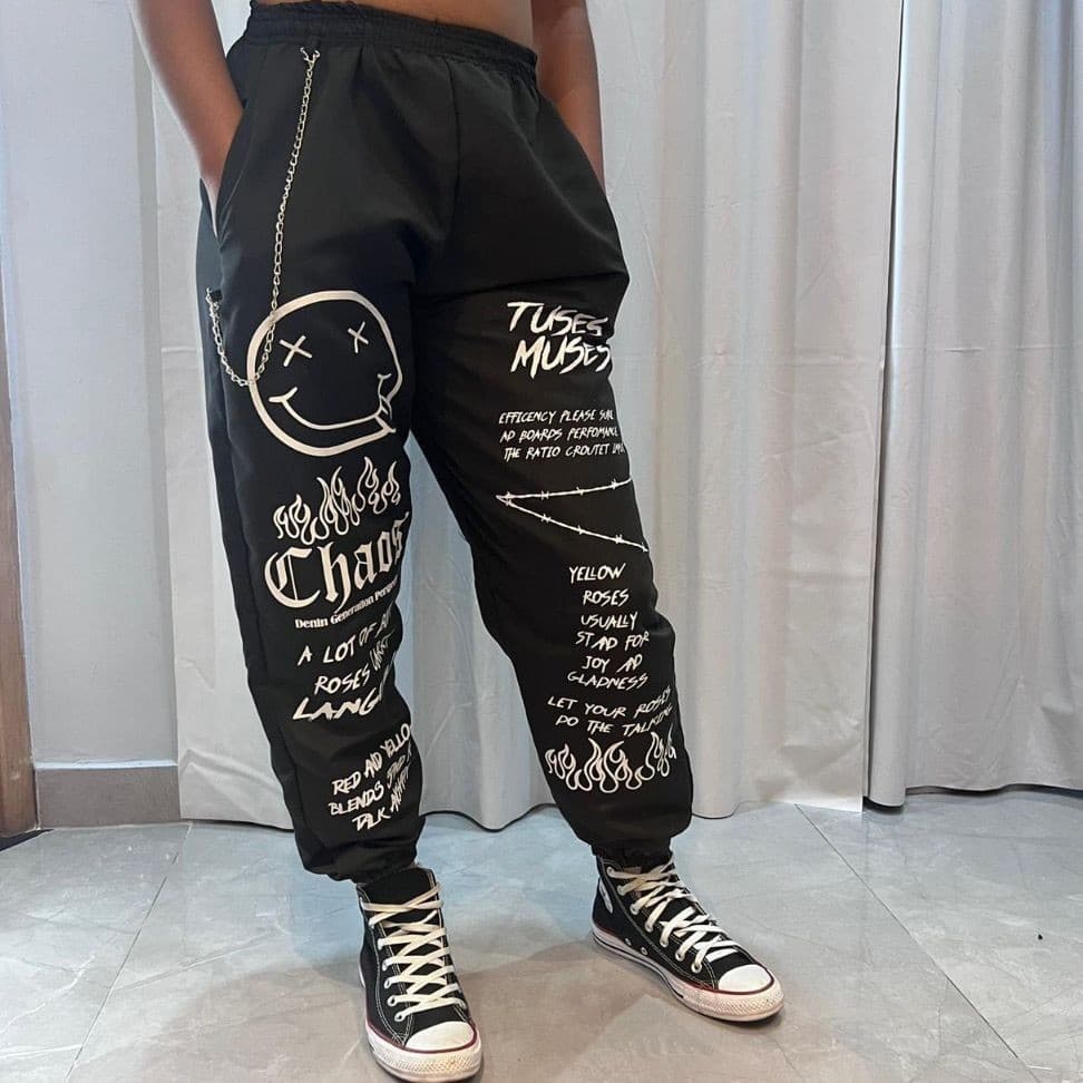CALÇA CARGO TACTEL EMOJI  JOGGER MODA GRINGA
